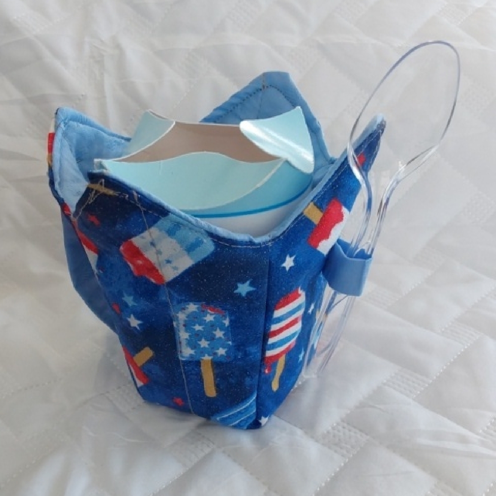 Ice Cream Pint, Coffee Cup & Beverage Cozy, With A Hoop For A Spoon - Picture 9 of 9